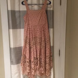 Pink Lacy Anthropologie Dress